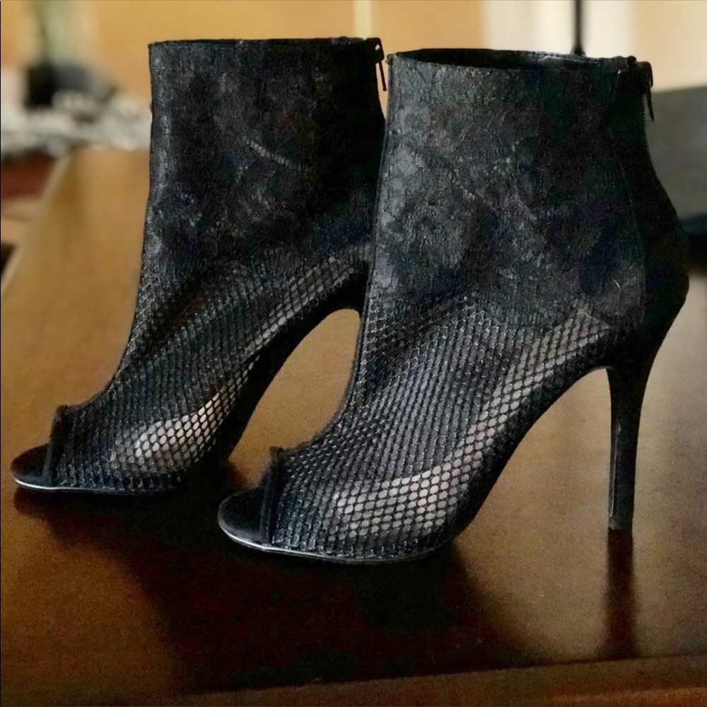 Chinese Laundry Black Lace Sexy Stiletto Heels